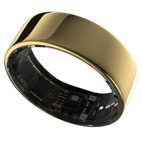 Smart Ring Ultrahuman Ring Air UHRA-AG-06, Bluetooth BLE5, HRV, VO2 Max, Android/iOS, Monitorizare ritm cardiac, Saturatie Oxigen, Autonomie 6 zile, 17.05 mm (Auriu)