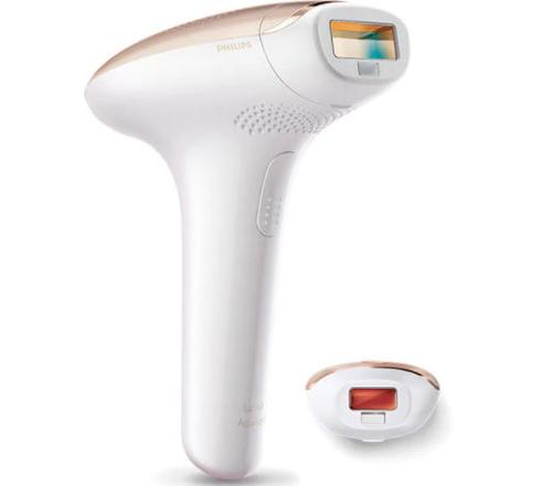 Epilator IPL Philips Lumea SC1997/00, 250.000 impulsuri, senzor piele, accesoriu corp si fata, husa, Roz/Alb