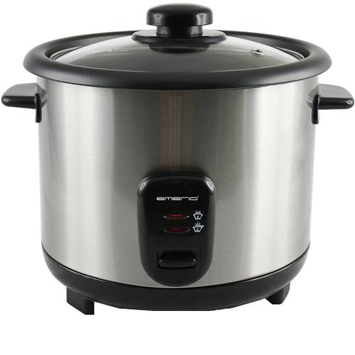 Fierbator de orez Emerio RCE-110118.5, 1,5 l, 500 W, functie de mentinere la cald, acoperire antiaderenta, capac de sticla, inox 1 Fierbator de orez Emerio RCE-110118.5, 1,5 l, 500 W, functie de mentinere la cald, acoperire antiaderenta, capac de sticla, inox
