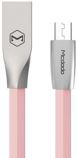 Cablu de date Mcdodo Zn-Link, MicroUSB, 1.5m, 2.4A max (Argintiu/Roz) 1 Cablu de date Mcdodo Zn-Link, MicroUSB, 1.5m, 2.4A max (Argintiu/Roz)