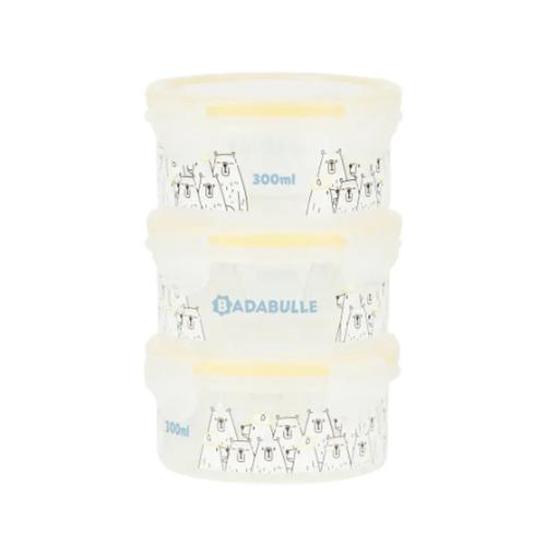 Set 3 boluri ermetice Maxi 300 ml, pentru pastrarea hranei, Badabulle 1 Set 3 boluri ermetice Maxi 300 ml, pentru pastrarea hranei, Badabulle