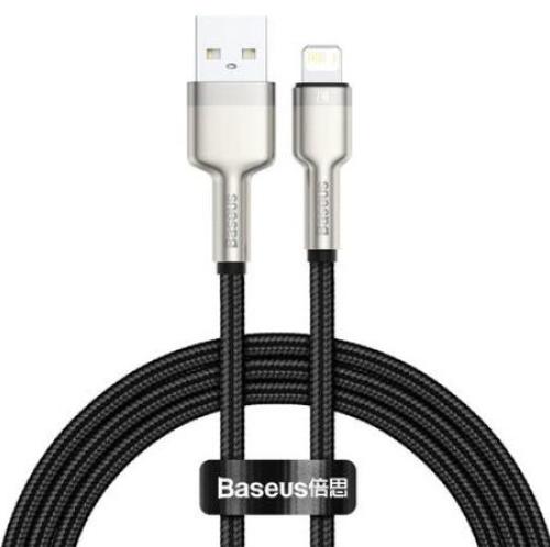 Cablu de date, Baseus Cafule, CALJK-A01, USB la Lightning, Quick Charge, 2.4A, Lungime 1m, 480 Mb/s, Negru/Gri, Tip snur acoperit cu nailon 1 Cablu de date, Baseus Cafule, CALJK-A01, USB la Lightning, Quick Charge, 2.4A, Lungime 1m, 480 Mb/s, Negru/Gri, Tip snur acoperit cu nailon