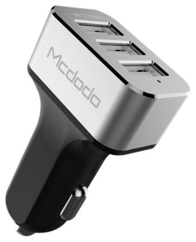 Incarcator auto Mcdodo CC-2231, Triplu USB, 5.2A max total, 2.4 max per port (Negru/Gri) 1 Incarcator auto Mcdodo CC-2231, Triplu USB, 5.2A max total, 2.4 max per port (Negru/Gri)