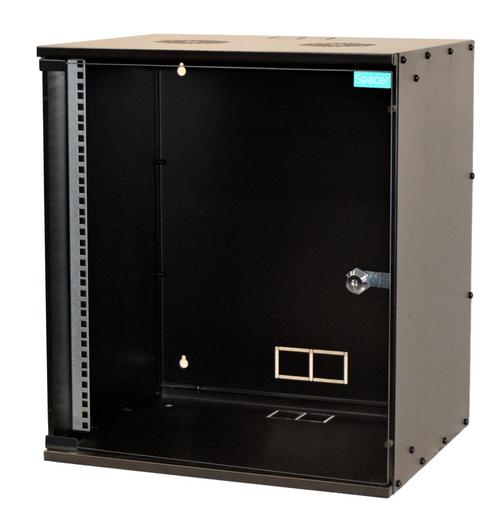 CABINET 19″ SPACER 12U, fixare pe perete, Flatpack (dezasamblat), 582 (h) x 515 (w) x 400 (d) mm, usa sticla cu blocare, otel 1.5mm, sarcina maxima 100Kg 1 CABINET 19″ SPACER 12U, fixare pe perete, Flatpack (dezasamblat), 582 (h) x 515 (w) x 400 (d) mm, usa sticla cu blocare, otel 1.5mm, sarcina maxima 100Kg