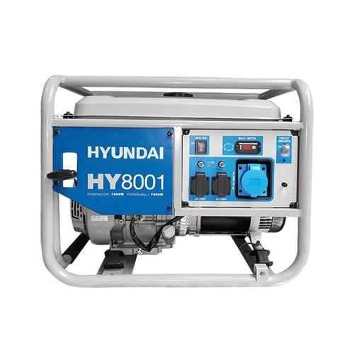 Generator Curent Electric Hyundai HY8001, Monofazic, 7,5 kW, 230V (Argintiu) 1 Generator Curent Electric Hyundai HY8001, Monofazic, 7,5 kW, 230V (Argintiu)