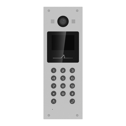 Post videointerfon de exterior pentru blocuri Hikvision DS-KD3003-E6, monitor LCD color 3.5-inch, rezolutie 480 × 320, camera video 2MP HD, unghi vizualizare: 120° wide, deschidere cu card si cod pin, capacitate utilizatori: 10000 1 Post videointerfon de exterior pentru blocuri Hikvision DS-KD3003-E6, monitor LCD color 3.5-inch, rezolutie 480 × 320, camera video 2MP HD, unghi vizualizare: 120° wide, deschidere cu card si cod pin, capacitate utilizatori: 10000