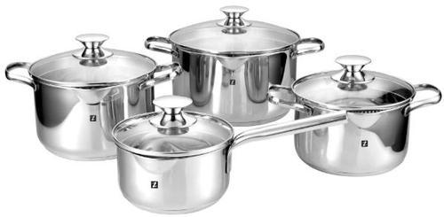 Set vase de gatit Zokura Z1055, 8 piese (Inox) 1 Set vase de gatit Zokura Z1055, 8 piese (Inox)