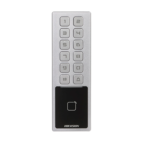 Terminal control acces cu tastatura, card M1, Bluetooth, Wi-Fi, Alarma - Hikvision DS-K1T805MBWX