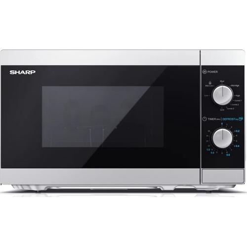Cuptor cu microunde Sharp YC-MG01ES, 20 l, 800 W, Mecanic, Grill, Argintiu