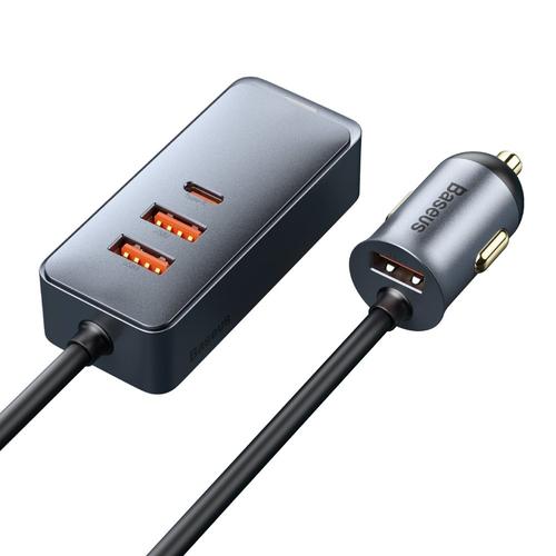 Incarcator auto, Baseus Share Together, 3x USB, 1 x USB-C, 120W, PPS Quick Charge Delivery, Gri 1 Incarcator auto, Baseus Share Together, 3x USB, 1 x USB-C, 120W, PPS Quick Charge Delivery, Gri