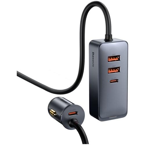 Incarcator auto Baseus Share Together CCBT-A0G, Quick Charge, 120W, 2 x USB, 2 x USB Type C, Gri 1 Incarcator auto Baseus Share Together CCBT-A0G, Quick Charge, 120W, 2 x USB, 2 x USB Type C, Gri