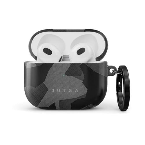 Husa Burga Hard Shell Night Black Camo pentru Airpods 3, Negru 1 Husa Burga Hard Shell Night Black Camo pentru Airpods 3, Negru
