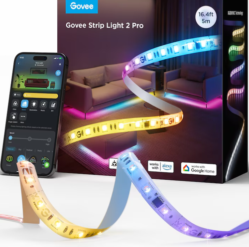 Banda LED Govee H61F5 Strip Light 2 Pro, 5 m, Wi-Fi, Bluetooth 1 Banda LED Govee H61F5 Strip Light 2 Pro, 5 m, Wi-Fi, Bluetooth