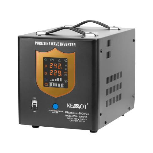 UPS centrale Kemot Sinus PUR 2000VA/1400W 24V, Eficienta 85% (Negru) 1 UPS centrale Kemot Sinus PUR 2000VA/1400W 24V, Eficienta 85% (Negru)