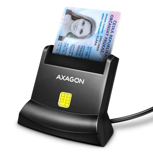 Cititor carduri inteligente / carte de identitate Axagon StandReader CRE-SM4N, USB 2.0 (Negru) 1 Cititor carduri inteligente / carte de identitate Axagon StandReader CRE-SM4N, USB 2.0 (Negru)