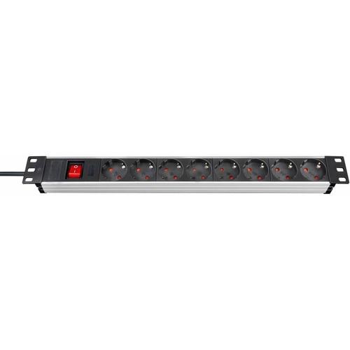 Prelungitor Brennenstuhl, Rack 19inch, 8 Prize, 2m, Switch (Negru/Gri) 1 Prelungitor Brennenstuhl, Rack 19inch, 8 Prize, 2m, Switch (Negru/Gri)