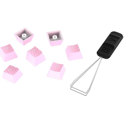 Kit butoane tastatura gaming HyperX Pudding White PBT, Layout US, Roz 1 Kit butoane tastatura gaming HyperX Pudding White PBT, Layout US, Roz