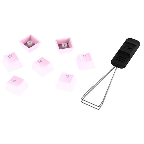 Kit butoane tastatura gaming HyperX Pudding White PBT, Layout US, Roz 1 Kit butoane tastatura gaming HyperX Pudding White PBT, Layout US, Roz