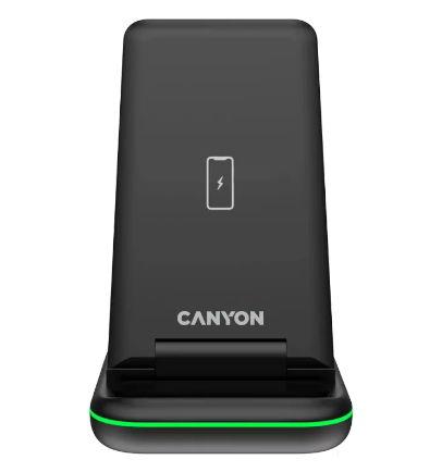 Incarcator Wireless Canyon WS-304 3in1, 15W (Alb) 1 Incarcator Wireless Canyon WS-304 3in1, 15W (Alb)