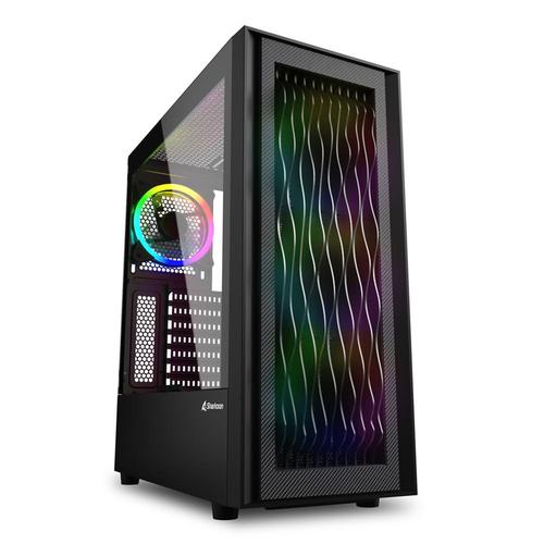 Carcasa SHARKOON RGB WAVE Tempered Glass , MiddleTower, fara sursa (Negru) 1 Carcasa SHARKOON RGB WAVE Tempered Glass , MiddleTower, fara sursa (Negru)