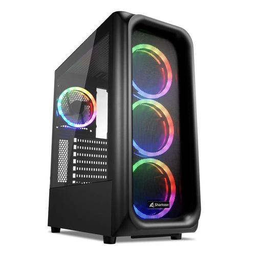 Carcasa Sharkoon TK5M RGB, Middle Tower, Tempered glass (Negru) 1 Carcasa Sharkoon TK5M RGB, Middle Tower, Tempered glass (Negru)