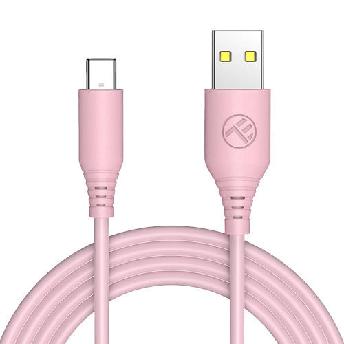 Cablu silicon Tellur USB to Type-C, 3A, 1m, Roz 1 Cablu silicon Tellur USB to Type-C, 3A, 1m, Roz