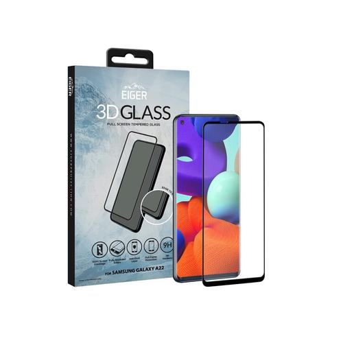 Folie Eiger Sticla 3D Edge to Edge compatibila cu Samsung Galaxy A22 (Negru) 1 Folie Eiger Sticla 3D Edge to Edge compatibila cu Samsung Galaxy A22 (Negru)