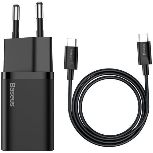 Incarcator Retea Baseus Super Si Quick Charger + Cablu Type-c la Type-c, 25 W, 1m (Negru) 1 Incarcator Retea Baseus Super Si Quick Charger + Cablu Type-c la Type-c, 25 W, 1m (Negru)