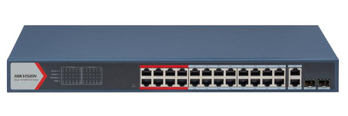 Switch Hikvision DS-3E1326P-EI(B), 24 porturi, PoE 1 Switch Hikvision DS-3E1326P-EI(B), 24 porturi, PoE
