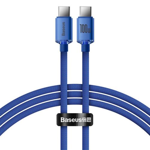 Cablu de incarcare Baseus Crystal Shine Series CAJY000603, USB Type-C la USB Type-C, 100W, 1.2m (Albastru) 1 Cablu de incarcare Baseus Crystal Shine Series CAJY000603, USB Type-C la USB Type-C, 100W, 1.2m (Albastru)