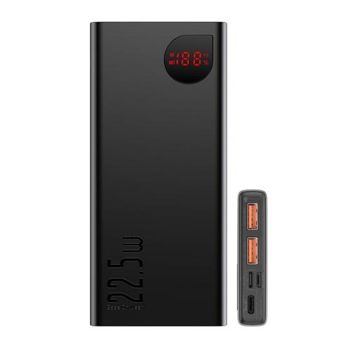 Acumulator extern Baseus Adaman Metal, 10000 mAh, 22.5W, MicroUSB, USB, USB-C (Negru) 1 Acumulator extern Baseus Adaman Metal, 10000 mAh, 22.5W, MicroUSB, USB, USB-C (Negru)