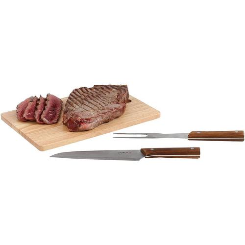 Set barbecue 3 piese BeNomad GS125, Tocator din lemn, Cutit, Furculita 1 Set barbecue 3 piese BeNomad GS125, Tocator din lemn, Cutit, Furculita