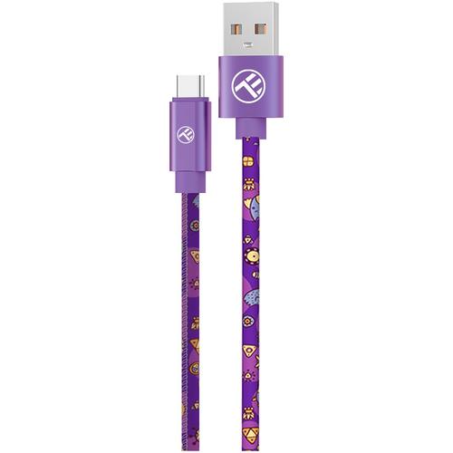 Cablu de date Tellur Graffiti, USB, Type-C, 3A, 1m (Mov) 1 Cablu de date Tellur Graffiti, USB, Type-C, 3A, 1m (Mov)