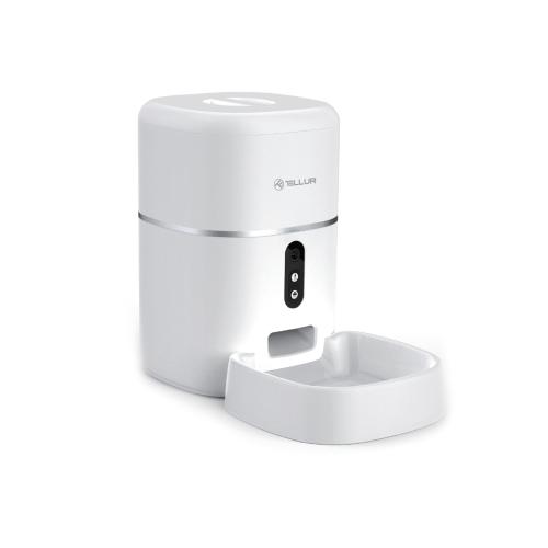 Distribuitor hrana animale WiFi Tellur Smart, Camera UltraHD, 4L, Alb 1 Distribuitor hrana animale WiFi Tellur Smart, Camera UltraHD, 4L, Alb