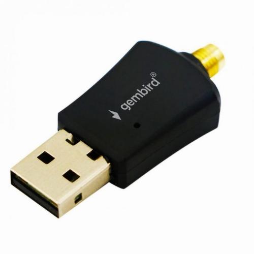 Adaptor retea Gembird WNP-UA300P-02, externa, USB 2.0, suporta pana la 802.11n 300 Mbps, antena detasabila (Negru) 1 Adaptor retea Gembird WNP-UA300P-02, externa, USB 2.0, suporta pana la 802.11n 300 Mbps, antena detasabila (Negru)