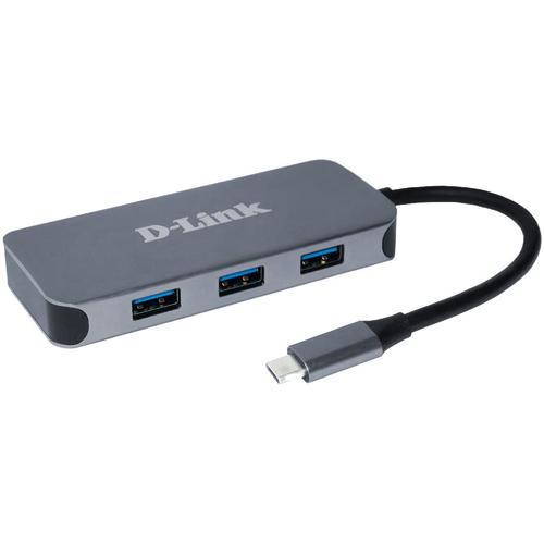 HUB USB D-LINK DUB-2335, USB Type C, cablu 10 cm, metalic, Argintiu 1 HUB USB D-LINK DUB-2335, USB Type C, cablu 10 cm, metalic, Argintiu