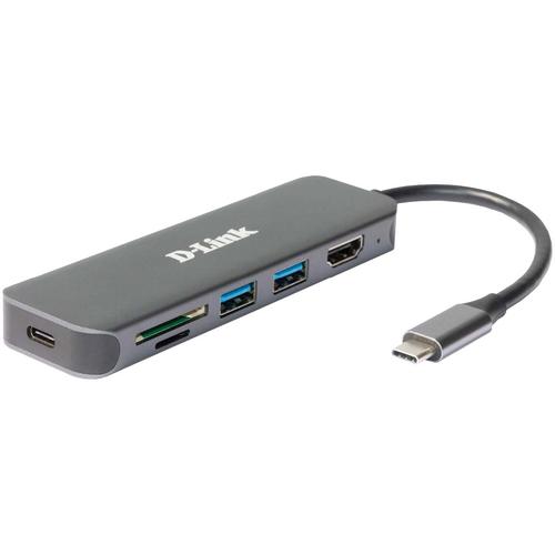 HUB USB D-LINK DUB-2327, USB Type C, cablu 10 cm, metalic, Argintiu 1 HUB USB D-LINK DUB-2327, USB Type C, cablu 10 cm, metalic, Argintiu