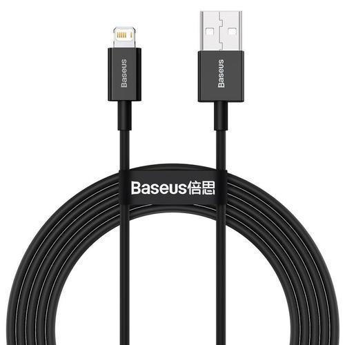 Cablu pentru incarcare si transfer de date Baseus Superior, USB/Lightning, 2.4A, 1m, Negru 1 Cablu pentru incarcare si transfer de date Baseus Superior, USB/Lightning, 2.4A, 1m, Negru