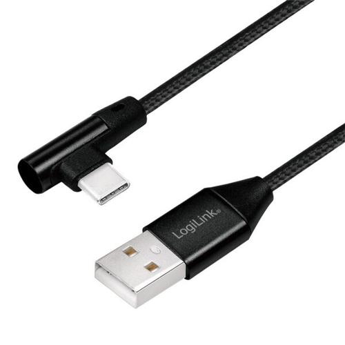 Cablu de date Logilink, CU013, USB 2.0 (T) la USB 2.0 Type-C (T) la 90 grade, 1m, Premium, Negru 1 Cablu de date Logilink, CU013, USB 2.0 (T) la USB 2.0 Type-C (T) la 90 grade, 1m, Premium, Negru