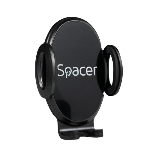 Suport auto Spacer, ventilatie prin clips prindere laterala rotire 360, Negru 1 Suport auto Spacer, ventilatie prin clips prindere laterala rotire 360, Negru