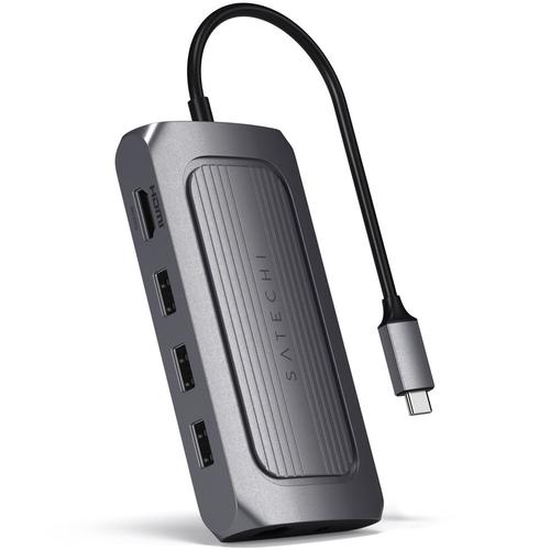 Adaptor Multiport USB-4 Satechi Satechi 8K HDMI 1x8K HDMI/30Hz, USB-C PD 100W, Ethernet, 2xUSB-A 3.2, 1xUSB-A 2.0, Micro/SD, 3.5mm audio (Gri) 1 Adaptor Multiport USB-4 Satechi Satechi 8K HDMI 1x8K HDMI/30Hz, USB-C PD 100W, Ethernet, 2xUSB-A 3.2, 1xUSB-A 2.0, Micro/SD, 3.5mm audio (Gri)