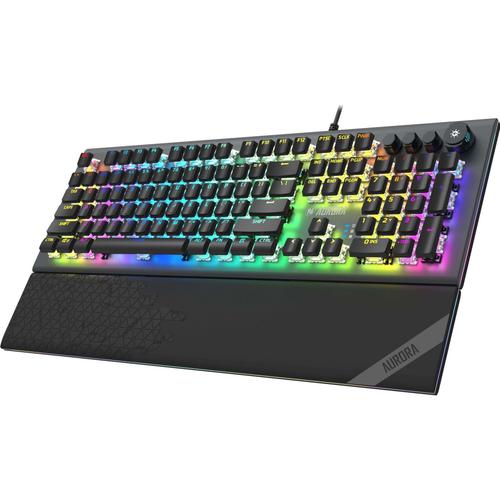 Tastatura Gaming Mecanica iBOX Aurora K-5, RGB, USB, Layout US (Negru) 1 Tastatura Gaming Mecanica iBOX Aurora K-5, RGB, USB, Layout US (Negru)