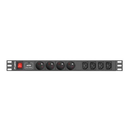 Prelungitor PDU Lanberg PDU-04E04I-0200-IEC-BK, 1U, 10A, 8 prize, 2m (Negru) 1 Prelungitor PDU Lanberg PDU-04E04I-0200-IEC-BK, 1U, 10A, 8 prize, 2m (Negru)