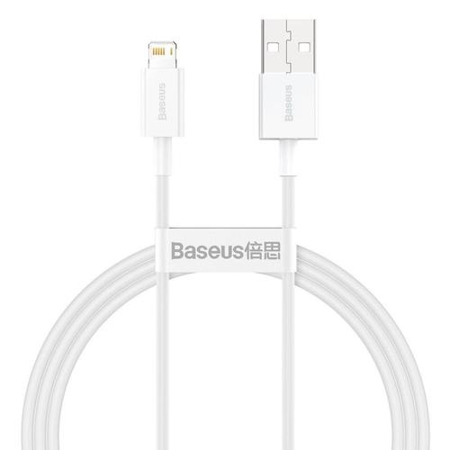 Cablu de date Baseus CALYS-A02, USB, Lightning, 2.4A, 1m (Alb) 1 Cablu de date Baseus CALYS-A02, USB, Lightning, 2.4A, 1m (Alb)