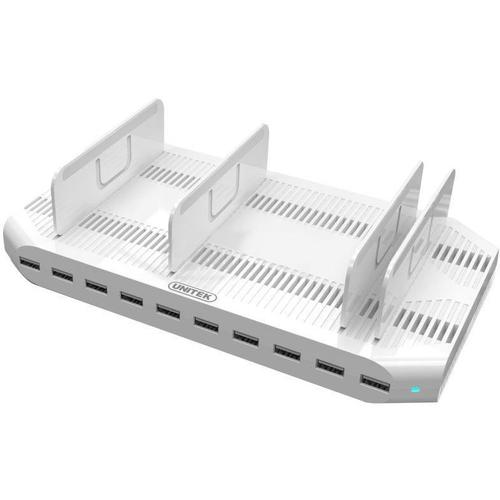 Statie de andocare Unitek Y/2172 10x USB 2.4A 96W (Alb) 1 Statie de andocare Unitek Y/2172 10x USB 2.4A 96W (Alb)