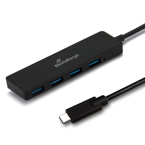 Hub USB MediaRange MRCS508, USB Type-C la 4x USB 3.0 (Negru) 1 Hub USB MediaRange MRCS508, USB Type-C la 4x USB 3.0 (Negru)