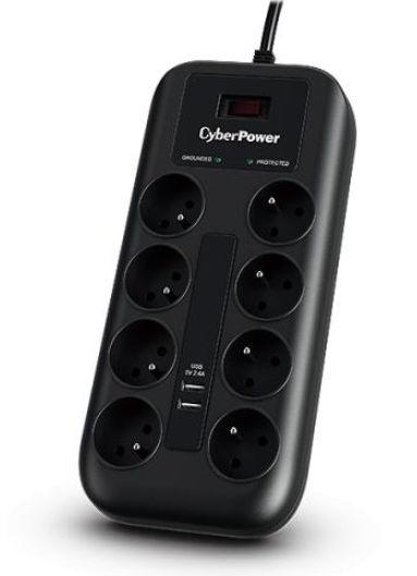 Prelungitor Cyer Power P0820SUF0-DE, 8 prize, 1.8 m (Negru) 1 Prelungitor Cyer Power P0820SUF0-DE, 8 prize, 1.8 m (Negru)
