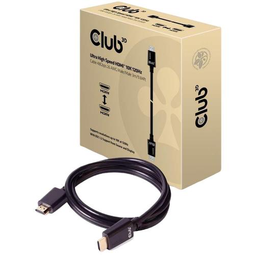 Cablu HDMI Club3D, 10 K, 120 Hz, 48 Gbps, 3 m, Negru 1 Cablu HDMI Club3D, 10 K, 120 Hz, 48 Gbps, 3 m, Negru