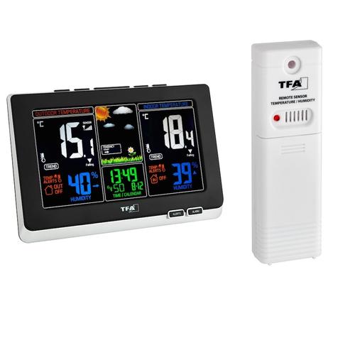 Statie meteo wireless TFA Dostmann 35.1129.01, Prognoza meteo, Presiune atmosferica, Punct roua, Ceas controlat radio cu alarma si functie Snooze 1 Statie meteo wireless TFA Dostmann 35.1129.01, Prognoza meteo, Presiune atmosferica, Punct roua, Ceas controlat radio cu alarma si functie Snooze