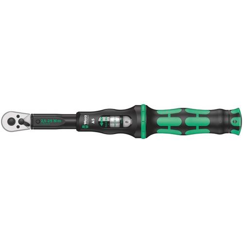 Cheie dinamometrica cu clichet reversibil, 290mm, 1/4inch, 2.5-25 Nm, Wera Click-Torque A5 1 Cheie dinamometrica cu clichet reversibil, 290mm, 1/4inch, 2.5-25 Nm, Wera Click-Torque A5